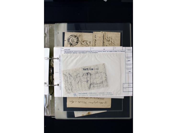 1806/51 (ca.), interesting collection with more than 90 covers,  including forwarders, many different cancellations, "Mitau" 