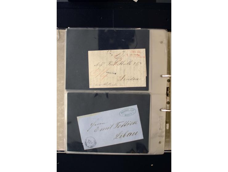 1806/51 (ca.), interesting collection with more than 90 covers,  including forwarders, many different cancellations, "Mitau" 