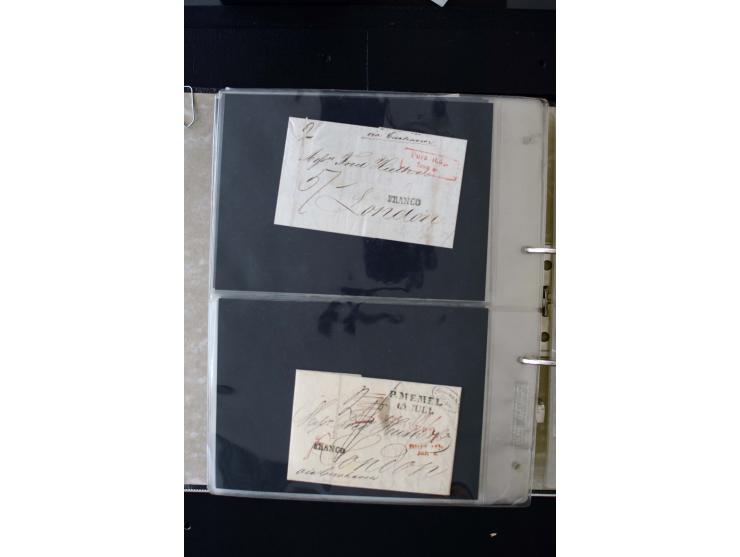 1806/51 (ca.), interesting collection with more than 90 covers,  including forwarders, many different cancellations, "Mitau" 