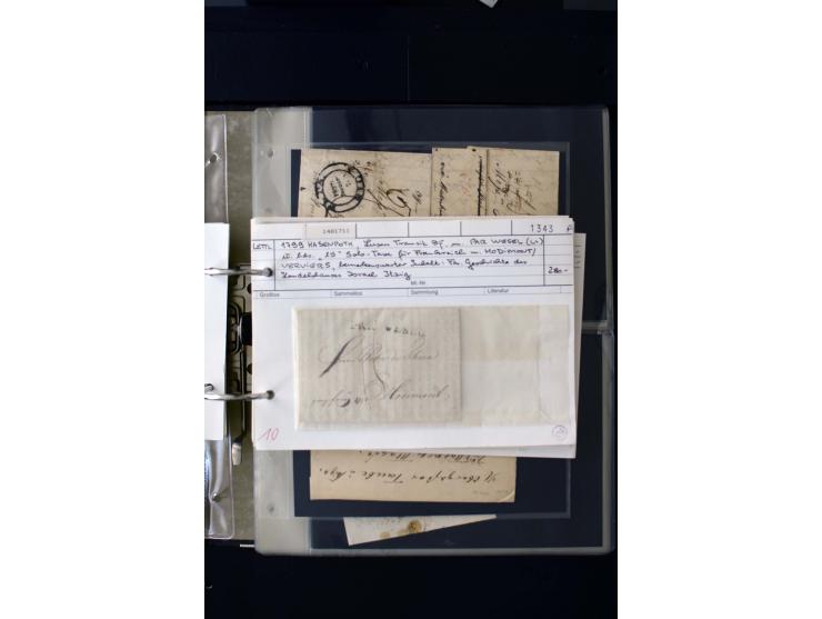 1806/51 (ca.), interesting collection with more than 90 covers,  including forwarders, many different cancellations, "Mitau" 