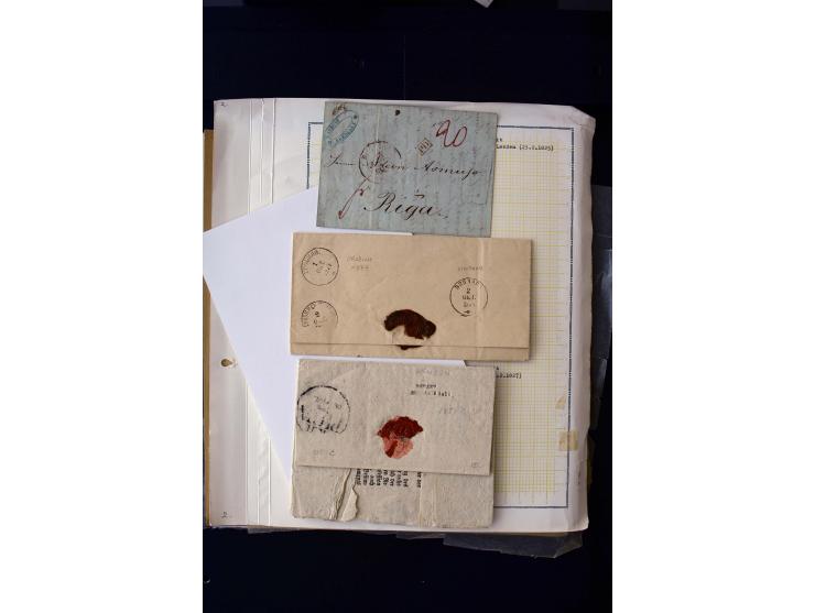 1806/51 (ca.), interesting collection with more than 90 covers,  including forwarders, many different cancellations, "Mitau" 