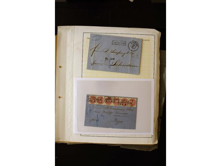1806/51 (ca.), interesting collection with more than 90 covers,  including forwarders, many different cancellations, "Mitau" 