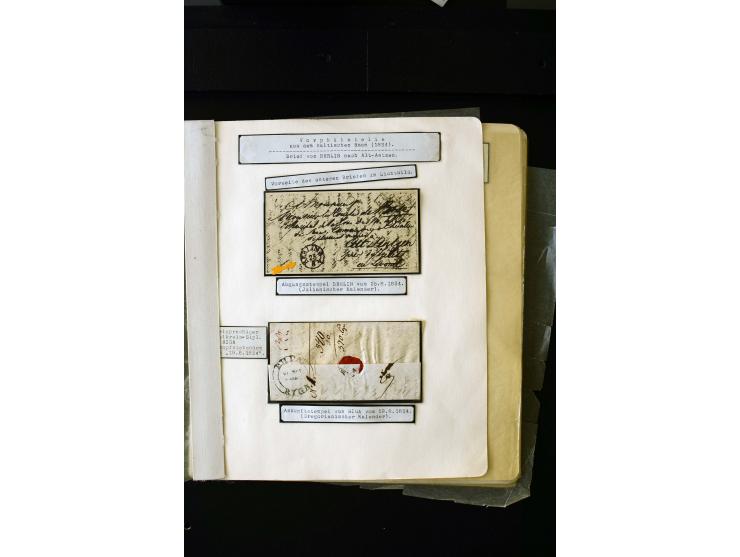 1806/51 (ca.), interesting collection with more than 90 covers,  including forwarders, many different cancellations, "Mitau" 
