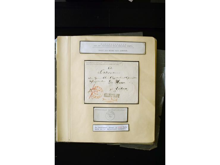 1806/51 (ca.), interesting collection with more than 90 covers,  including forwarders, many different cancellations, "Mitau" 