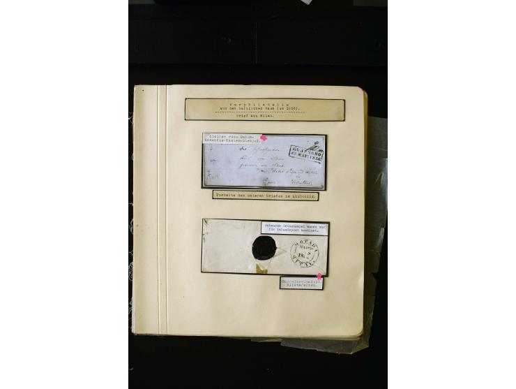 1806/51 (ca.), interesting collection with more than 90 covers,  including forwarders, many different cancellations, "Mitau" 