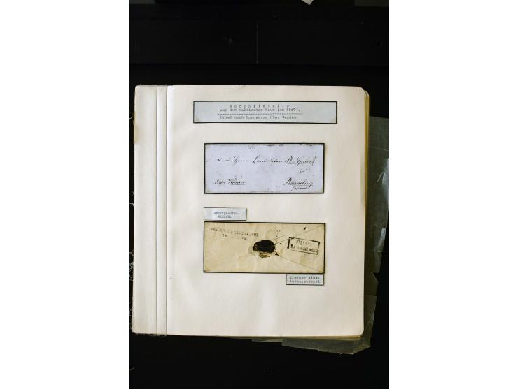 1806/51 (ca.), interesting collection with more than 90 covers,  including forwarders, many different cancellations, "Mitau" 