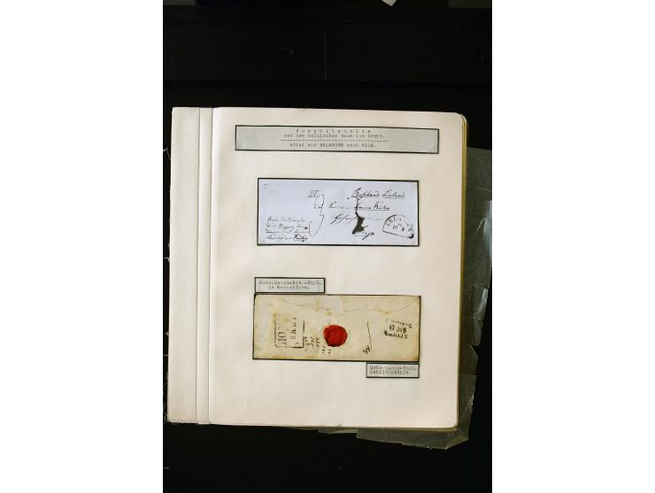 1806/51 (ca.), interesting collection with more than 90 covers,  including forwarders, many different cancellations, "Mitau" 