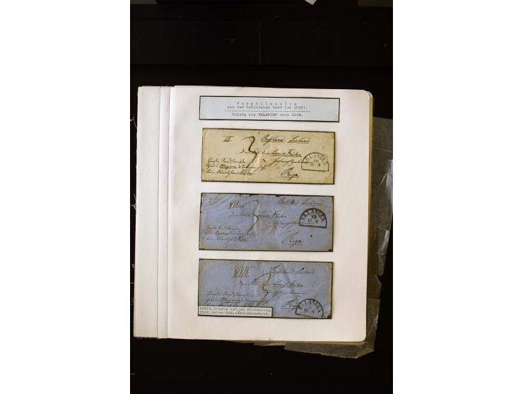 1806/51 (ca.), interesting collection with more than 90 covers,  including forwarders, many different cancellations, "Mitau" 