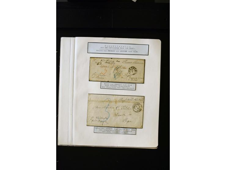 1806/51 (ca.), interesting collection with more than 90 covers,  including forwarders, many different cancellations, "Mitau" 