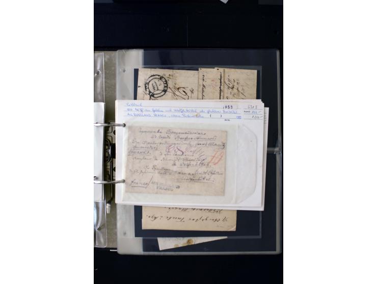 1806/51 (ca.), interesting collection with more than 90 covers,  including forwarders, many different cancellations, "Mitau" 