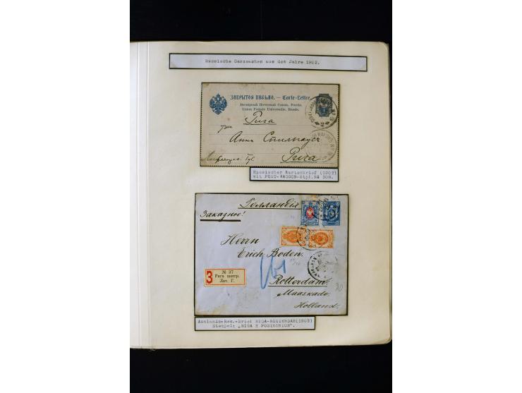 1865/1917, interesting collection of more than 120 cards and covers including better stamps, postal stationery, registered ma