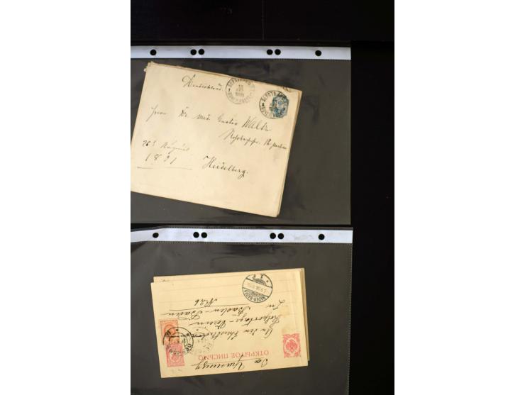 1865/1917, interesting collection of more than 120 cards and covers including better stamps, postal stationery, registered ma