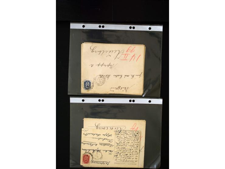 1865/1917, interesting collection of more than 120 cards and covers including better stamps, postal stationery, registered ma