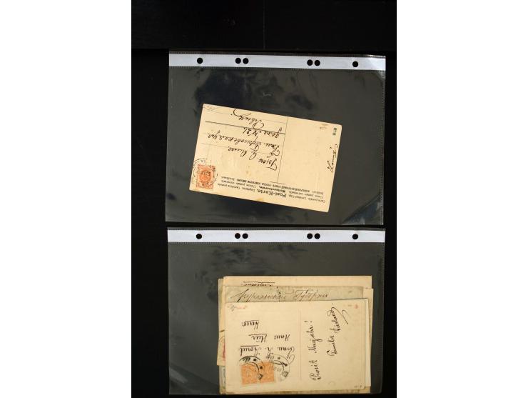 1865/1917, interesting collection of more than 120 cards and covers including better stamps, postal stationery, registered ma