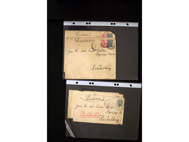 1865/1917, interesting collection of more than 120 cards and covers including better stamps, postal stationery, registered ma