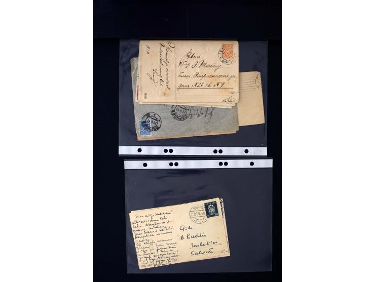 1865/1917, interesting collection of more than 120 cards and covers including better stamps, postal stationery, registered ma