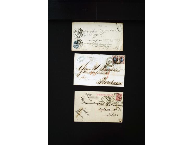 1865/1917, interesting collection of more than 120 cards and covers including better stamps, postal stationery, registered ma
