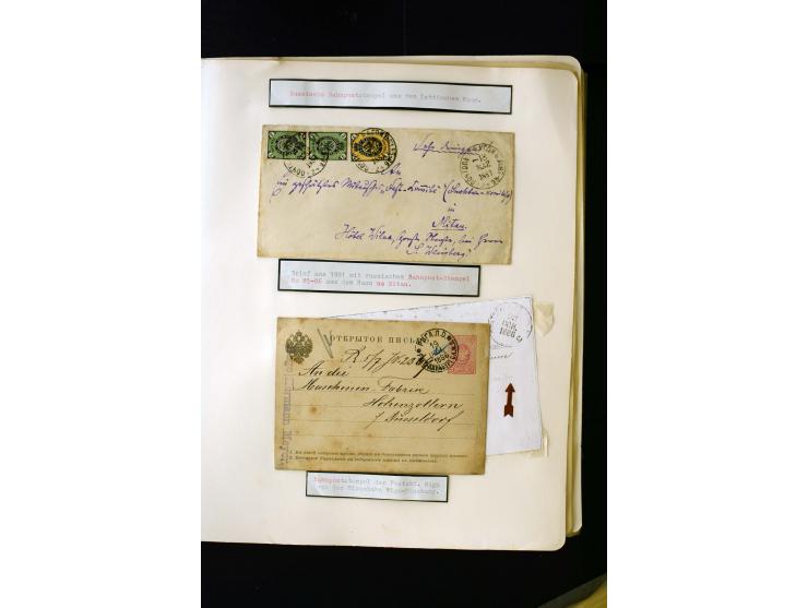 1865/1917, interesting collection of more than 120 cards and covers including better stamps, postal stationery, registered ma