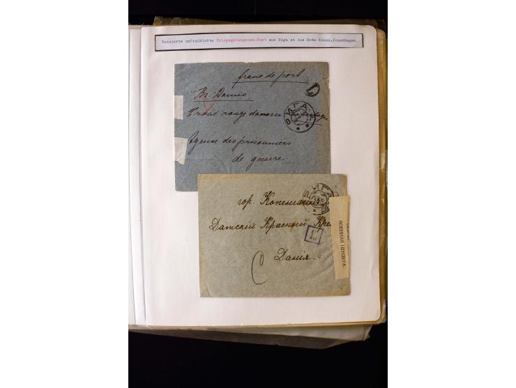 1884/1917, interesting collection of stamps, pieces and more than 50 cards and covers, many registered, all used on Latvian t