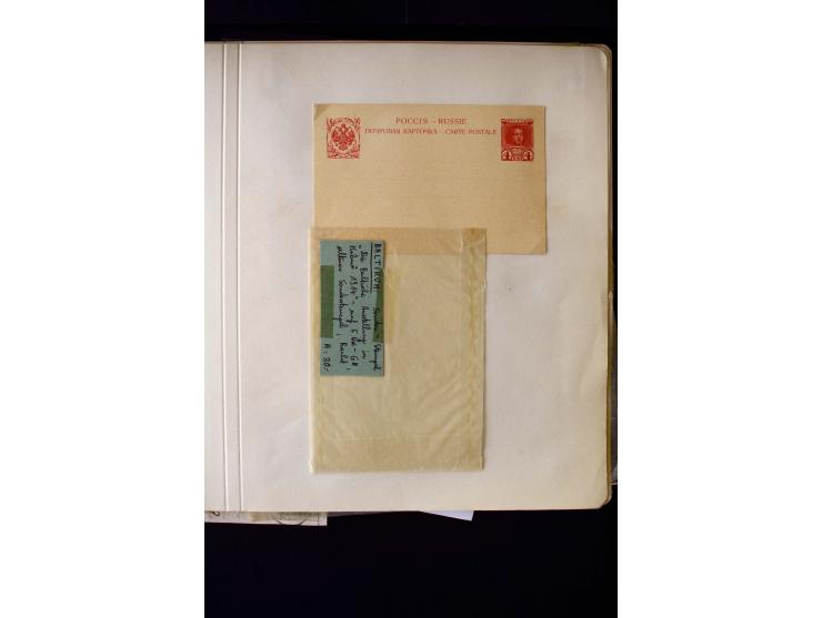 1884/1917, interesting collection of stamps, pieces and more than 50 cards and covers, many registered, all used on Latvian t