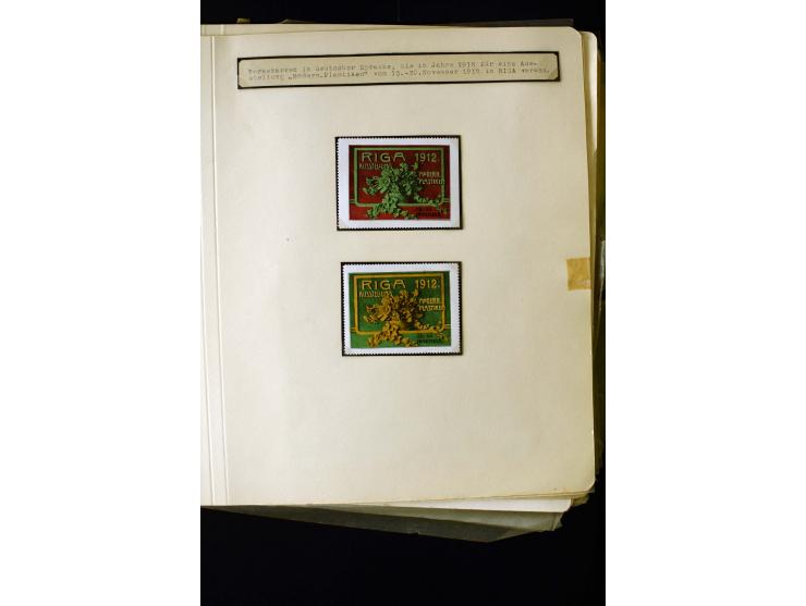 1884/1917, interesting collection of stamps, pieces and more than 50 cards and covers, many registered, all used on Latvian t