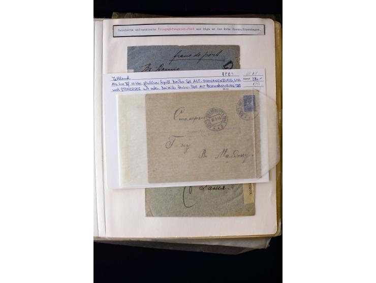 1884/1917, interesting collection of stamps, pieces and more than 50 cards and covers, many registered, all used on Latvian t