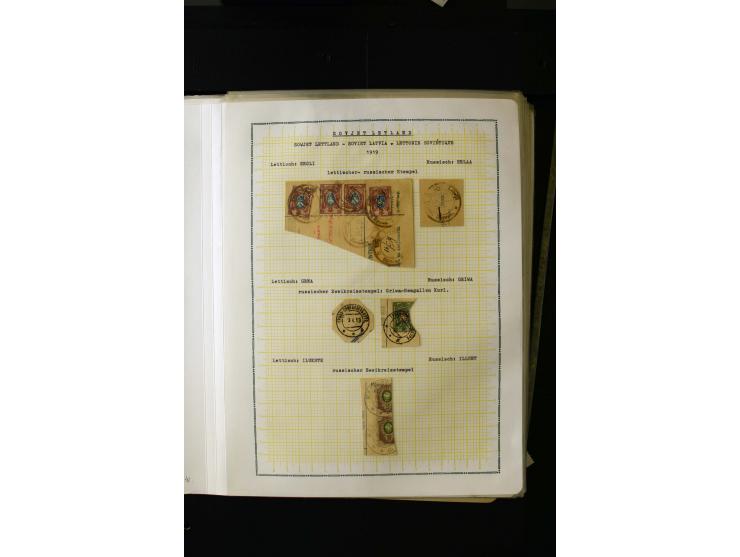 1918/20, Soviet republic, interesting collection with more than 30 covers and cards and many loose stamps and pieces, many di