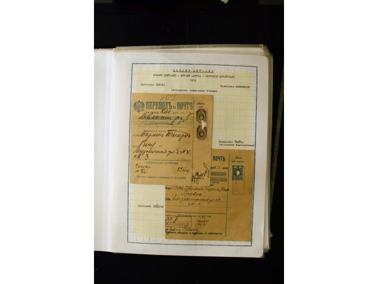 1918/20, Soviet republic, interesting collection with more than 30 covers and cards and many loose stamps and pieces, many di