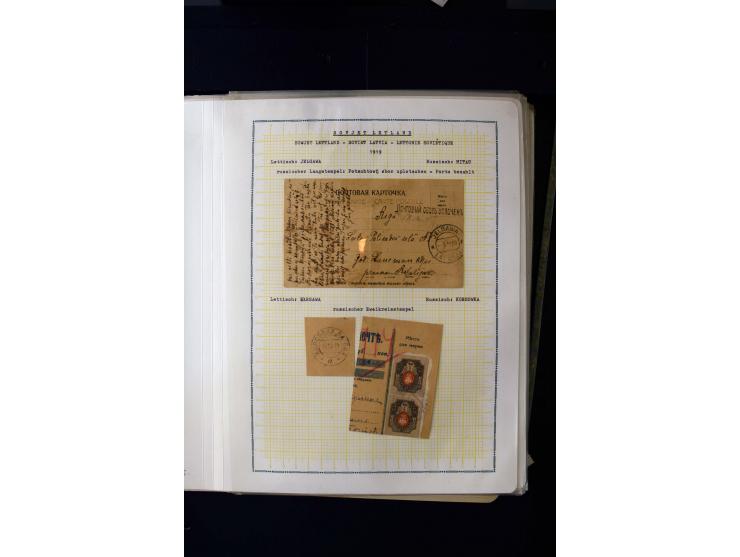 1918/20, Soviet republic, interesting collection with more than 30 covers and cards and many loose stamps and pieces, many di