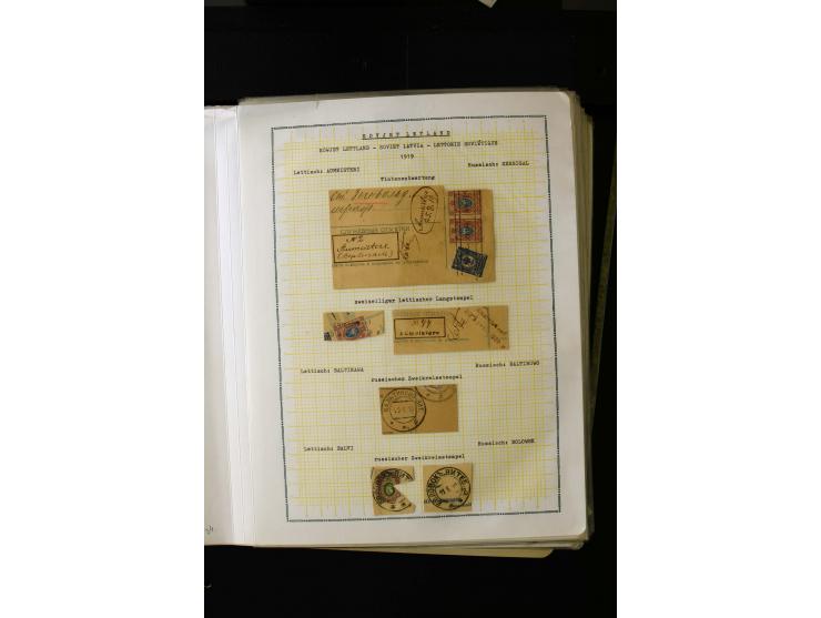 1918/20, Soviet republic, interesting collection with more than 30 covers and cards and many loose stamps and pieces, many di