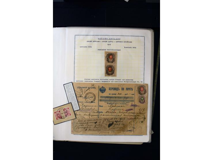 1918/20, Soviet republic, interesting collection with more than 30 covers and cards and many loose stamps and pieces, many di