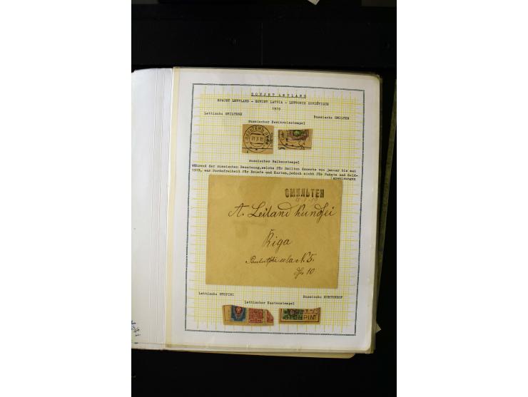 1918/20, Soviet republic, interesting collection with more than 30 covers and cards and many loose stamps and pieces, many di
