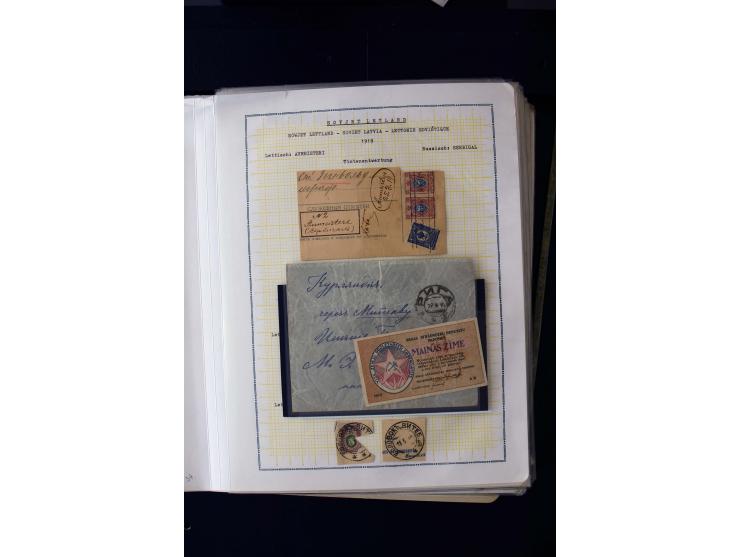 1918/20, Soviet republic, interesting collection with more than 30 covers and cards and many loose stamps and pieces, many di