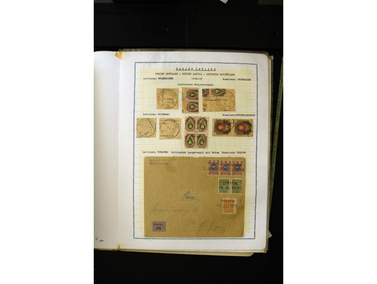1918/20, Soviet republic, interesting collection with more than 30 covers and cards and many loose stamps and pieces, many di