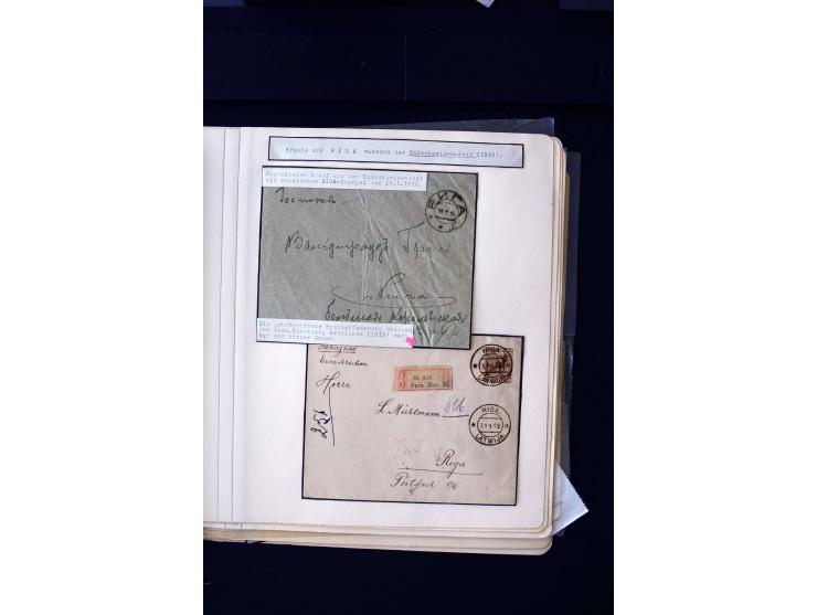 1918/20, Soviet republic, interesting collection with more than 30 covers and cards and many loose stamps and pieces, many di
