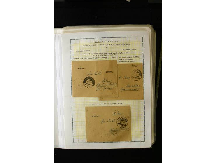 1918/20, Soviet republic, interesting collection with more than 30 covers and cards and many loose stamps and pieces, many di