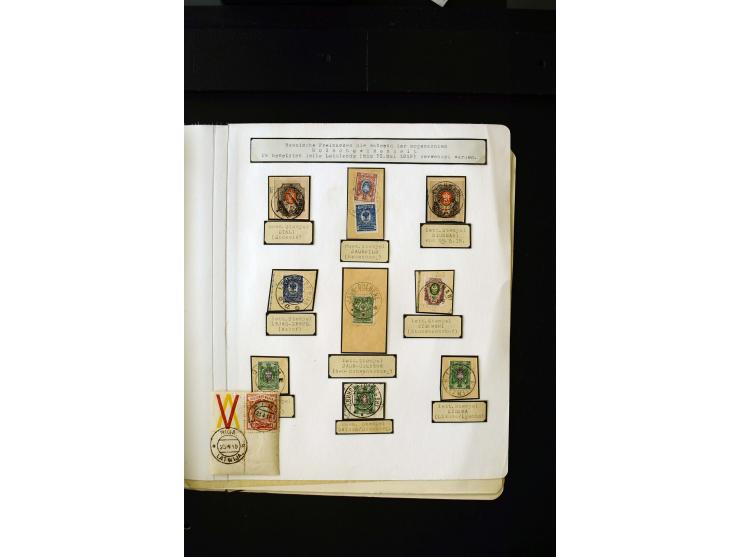 1918/20, Soviet republic, interesting collection with more than 30 covers and cards and many loose stamps and pieces, many di