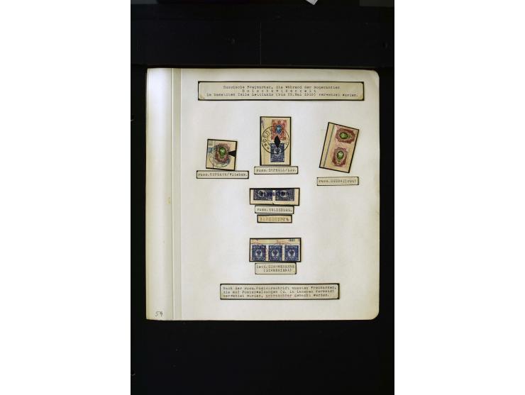 1918/20, Soviet republic, interesting collection with more than 30 covers and cards and many loose stamps and pieces, many di