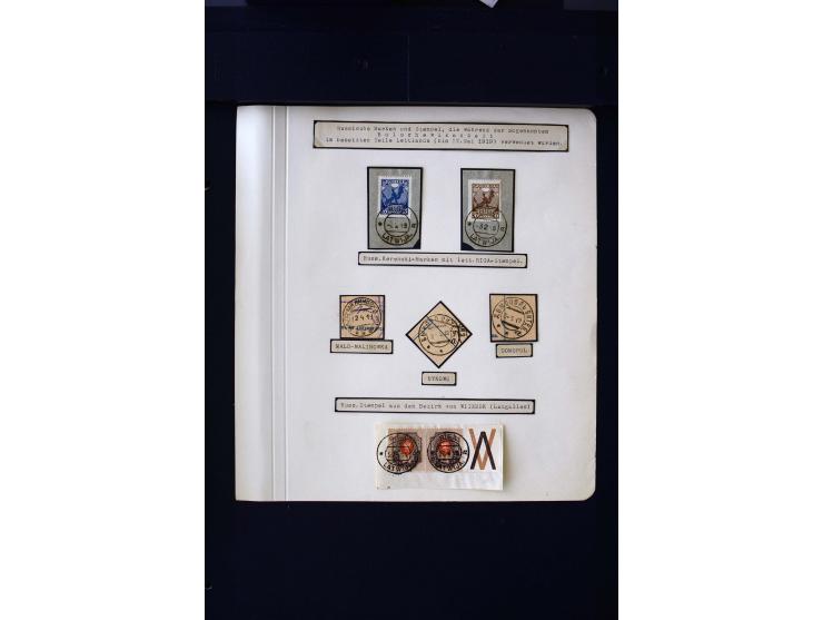 1918/20, Soviet republic, interesting collection with more than 30 covers and cards and many loose stamps and pieces, many di