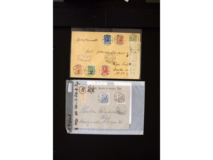1918/20, Soviet republic, interesting collection with more than 30 covers and cards and many loose stamps and pieces, many di