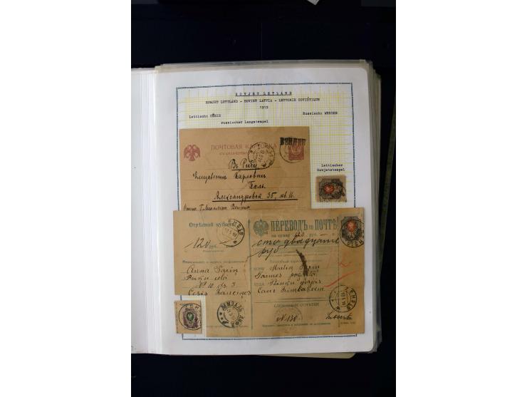 1918/20, Soviet republic, interesting collection with more than 30 covers and cards and many loose stamps and pieces, many di