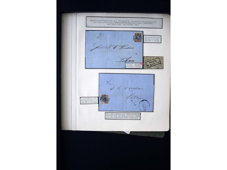 NUMERAL CANCELLATIONS: 6 folded letters with numerals "24", "38" and "240", fine