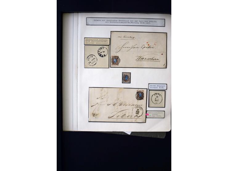 NUMERAL CANCELLATIONS: 6 folded letters with numerals "24", "38" and "240", fine