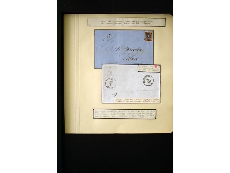 NUMERAL CANCELLATIONS: 6 folded letters with numerals "24", "38" and "240", fine