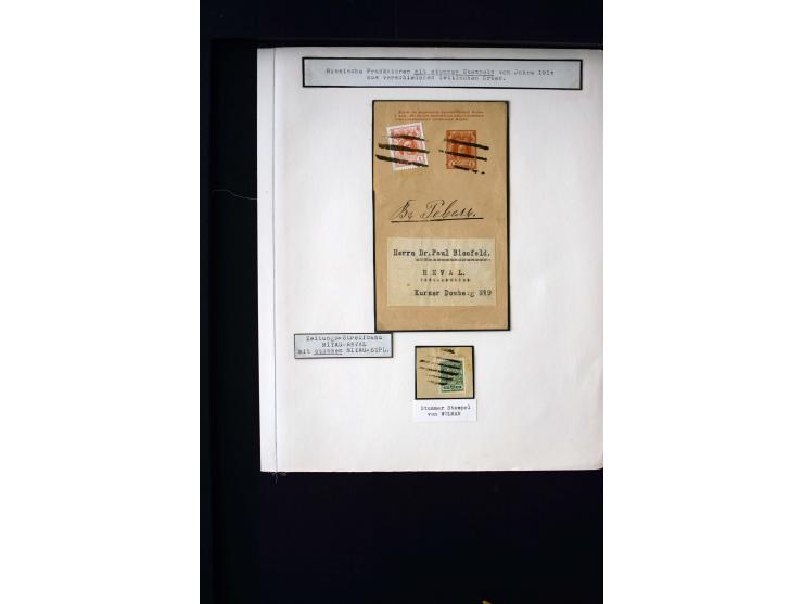 MUTE CANCELLATIONS: 1914/18, interesting collection of 19 cards and covers, fine