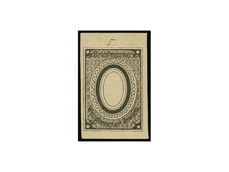 2 k. proof in black without center, unused, fine, signed Hofmann BPP