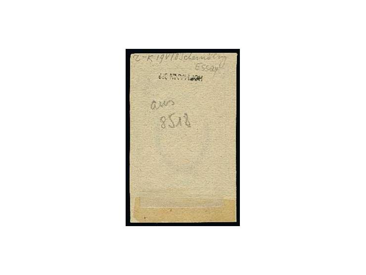 2 k. proof in black without center, unused, fine, signed Hofmann BPP