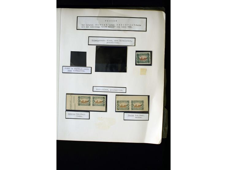 1862/1901, unused and used lot with better stamps like Mi.-No. 2, also colour varieties, multiples, reprints and 2 covers, so