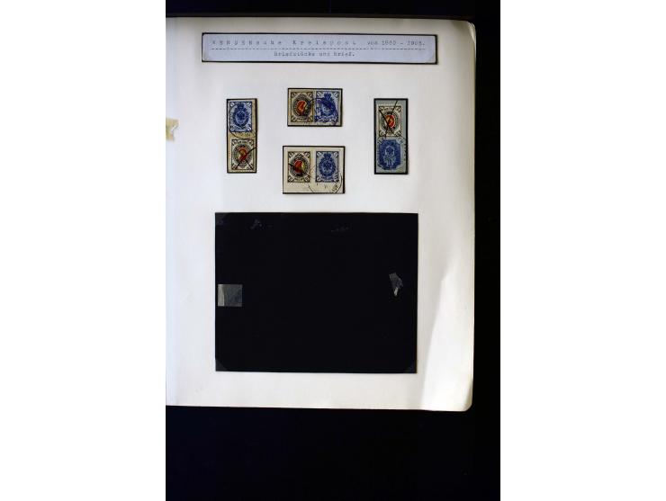 1862/1901, unused and used lot with better stamps like Mi.-No. 2, also colour varieties, multiples, reprints and 2 covers, so