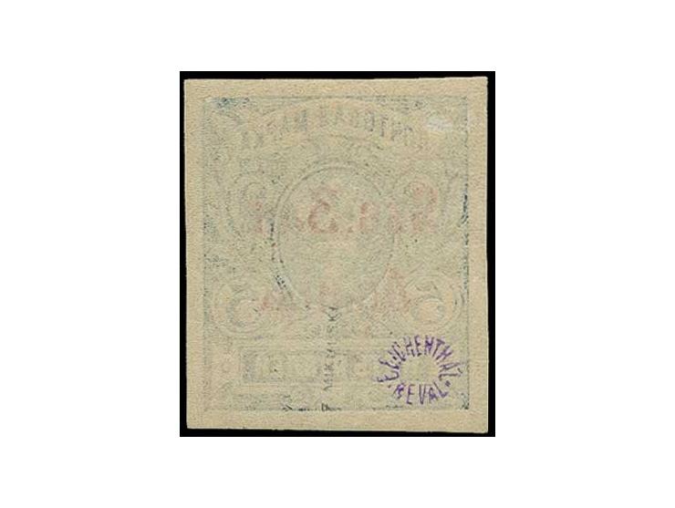 5 r. with red overprint, unused, fine, signed Eichenthal and Mikulski